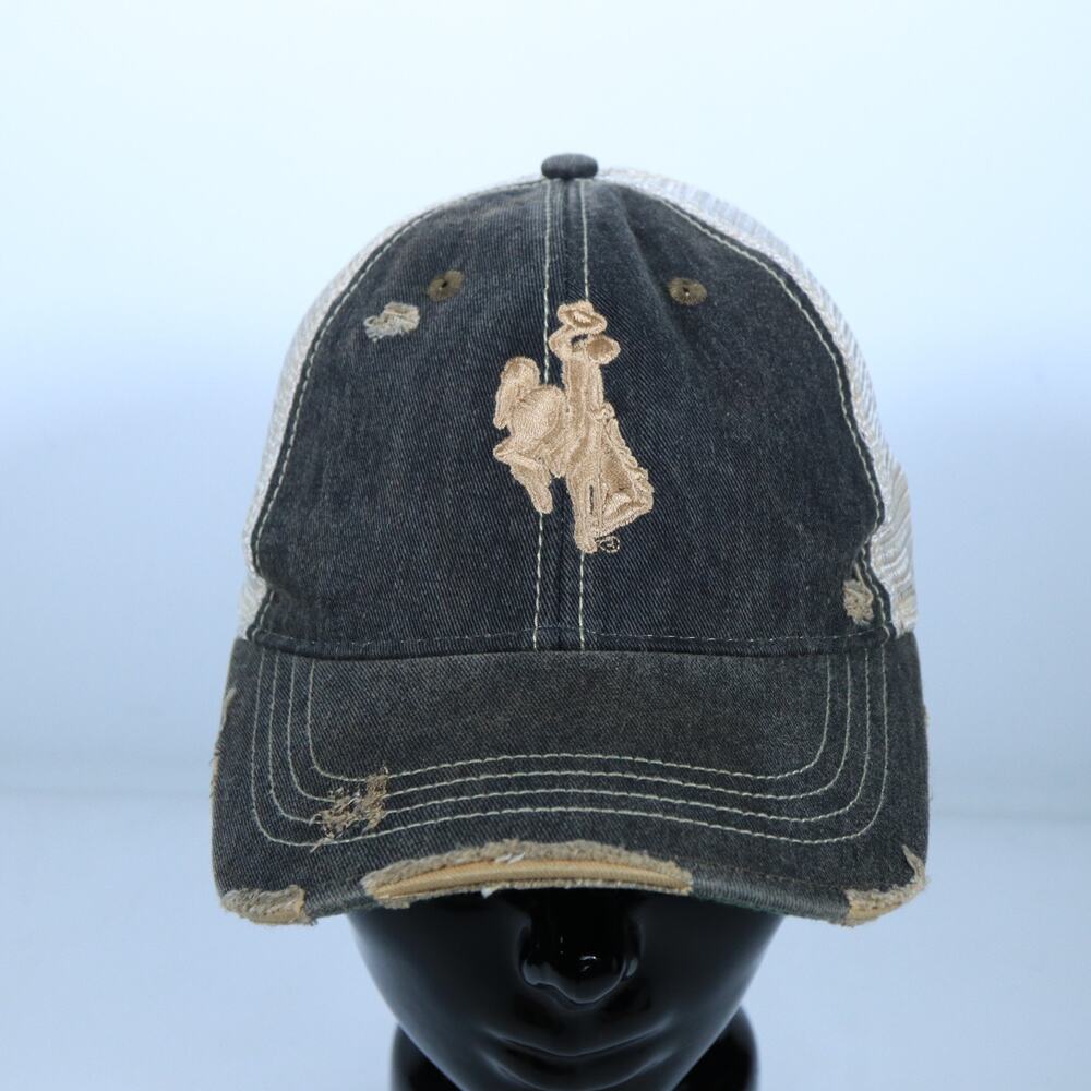 Wyoming Cowboys NCAA Brown Adjustable Mesh Snapback Hat Cap Box Seat